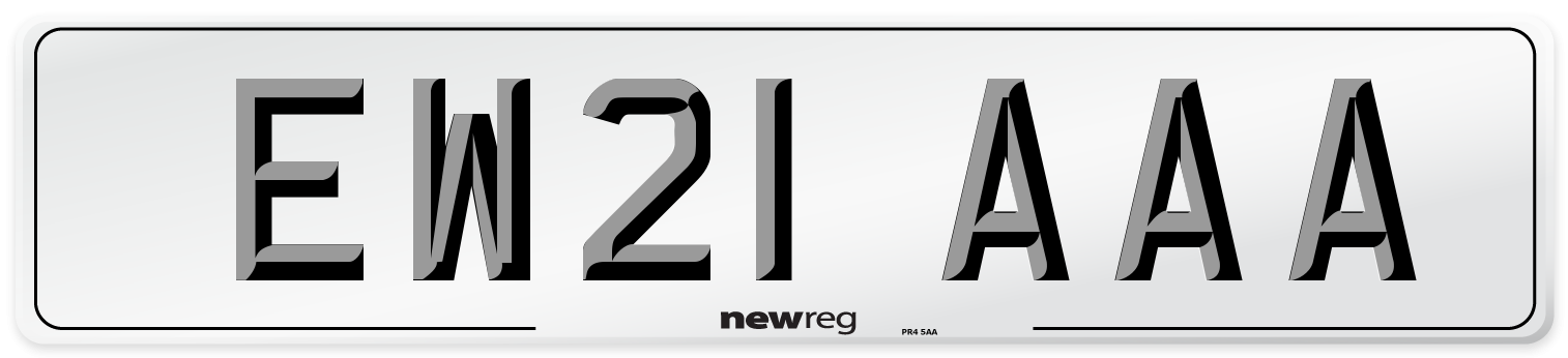 EW21 AAA Number Plate from New Reg